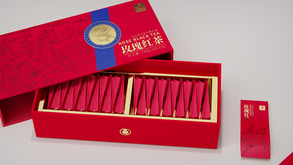 玫瑰红茶包装设计